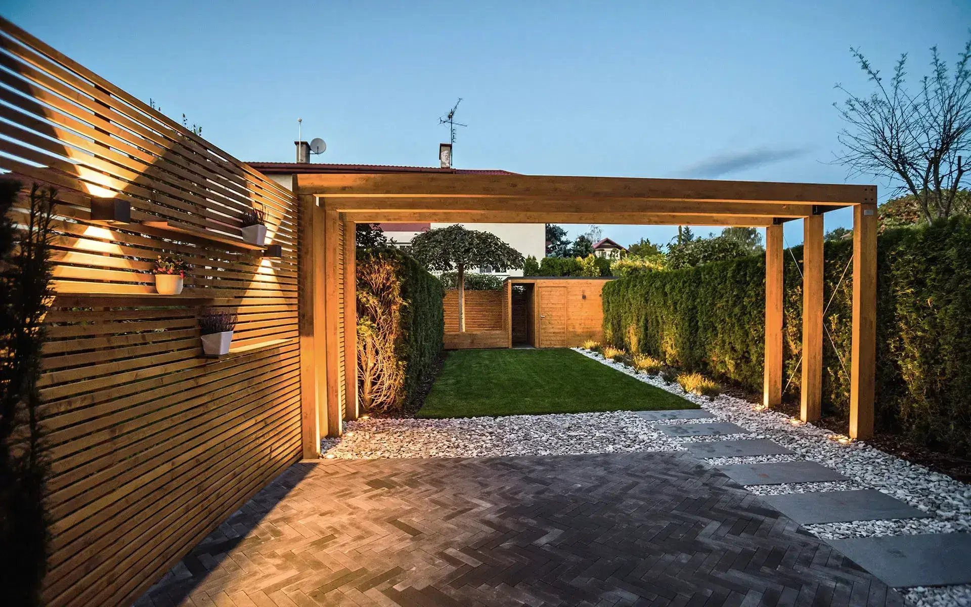 Pergola aus Holz